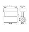 Spot LED 30W PARMA Noir Rail Monophasé - CCT / CRI+92 - 48º - Image 2