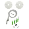 Kit suspension universel câble acier 2m x2 blanc - Image 3
