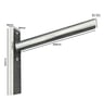 Support lampadaire colonne/mur acier galvanisé 60 cm - Image 2