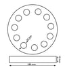 LED Piscine PAR56 36W 6000K IP68 DC12V INOX 316 - Image 2