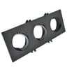 Anneau Cadre Triple GU10 LED Orientable Noir - Image 1