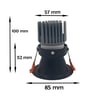Encastré LED Circulaire 15W Noir CRI92 UGR13 - Image 2