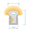 Néon LED flexible 8W 12V bobine 25m 8mm Bleu - Image 3