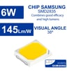 LED GU10 6W SMD2835 Samsung 145Lm/W 38° Verre - Image 8