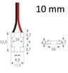 Connecteur LED COB SMD 8-10mm transparent IP20 - Image 2
