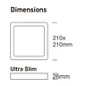 Plafonnier LED Carré 24W CCT UGR19 IRC92 - Image 5