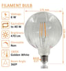 Ampoule LED filament Sphère 6W E27 Ambre Décorative - Image 2
