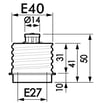 Douille Adaptateur E27 E40 - Image 3