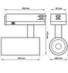 Projecteur LED 40W - 26W NEW MAYA Noir Rail TRIPHASÉ - CCT - CRI+92 / UGR13 - HAUT LUMEN - Image 2