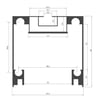 Luminaire LED 72W POTSDAM NOIR 195cm UGR17 - Image 2