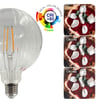 Ampoule LED filament Sphère 6W E27 Ambre Décorative - Image 5